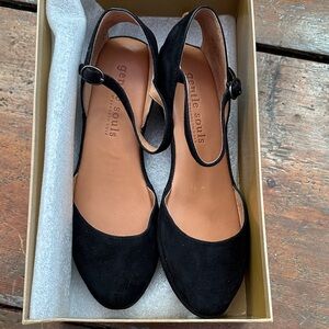 Gentle Souls Black Suede Heels